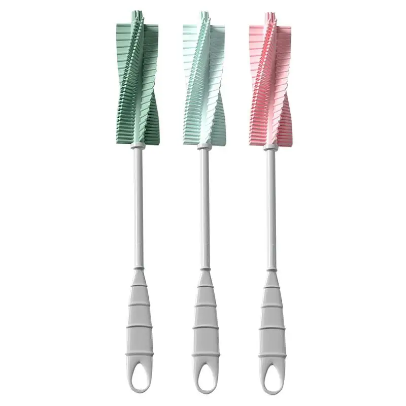 

Вращающаяся щетка для чистки бутылок, 360 градусов, Высококачественная щетка для чистки силиконовых бутылок, подвешиваемая, не содержит Бисфенол А, очиститель для бутылок с водой для дома