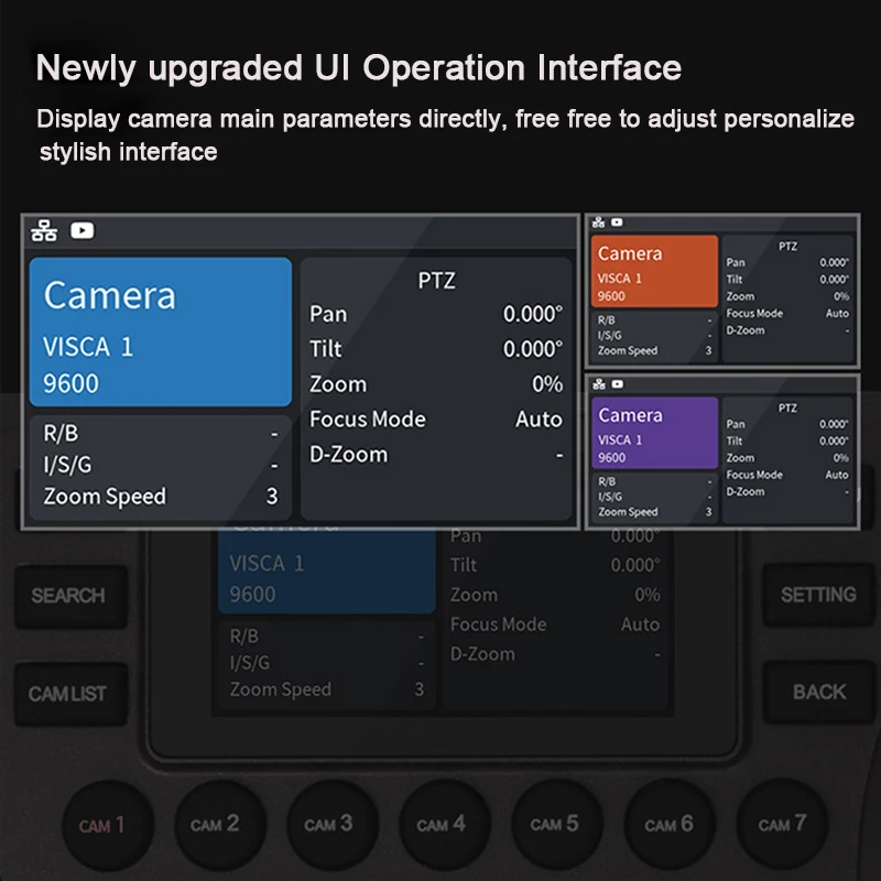 Ptz 카메라 콘솔 제어 NDI IP POE 4D 조이스틱 키보드 컨트롤러, 4k 라이브 스티밍 카메라 리모컨