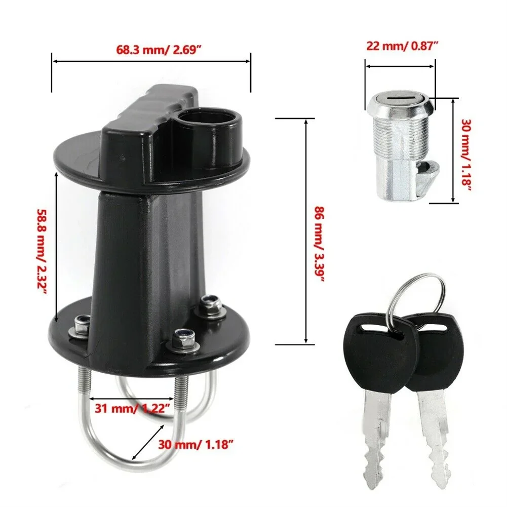 Petrol Can Lock Clamp Lock Clamp With Key For 3L 5L Fuel Oil Tank Mount Bracket Lock New Fastener Petrol Can For Jerry Cans Holder Motorcycle