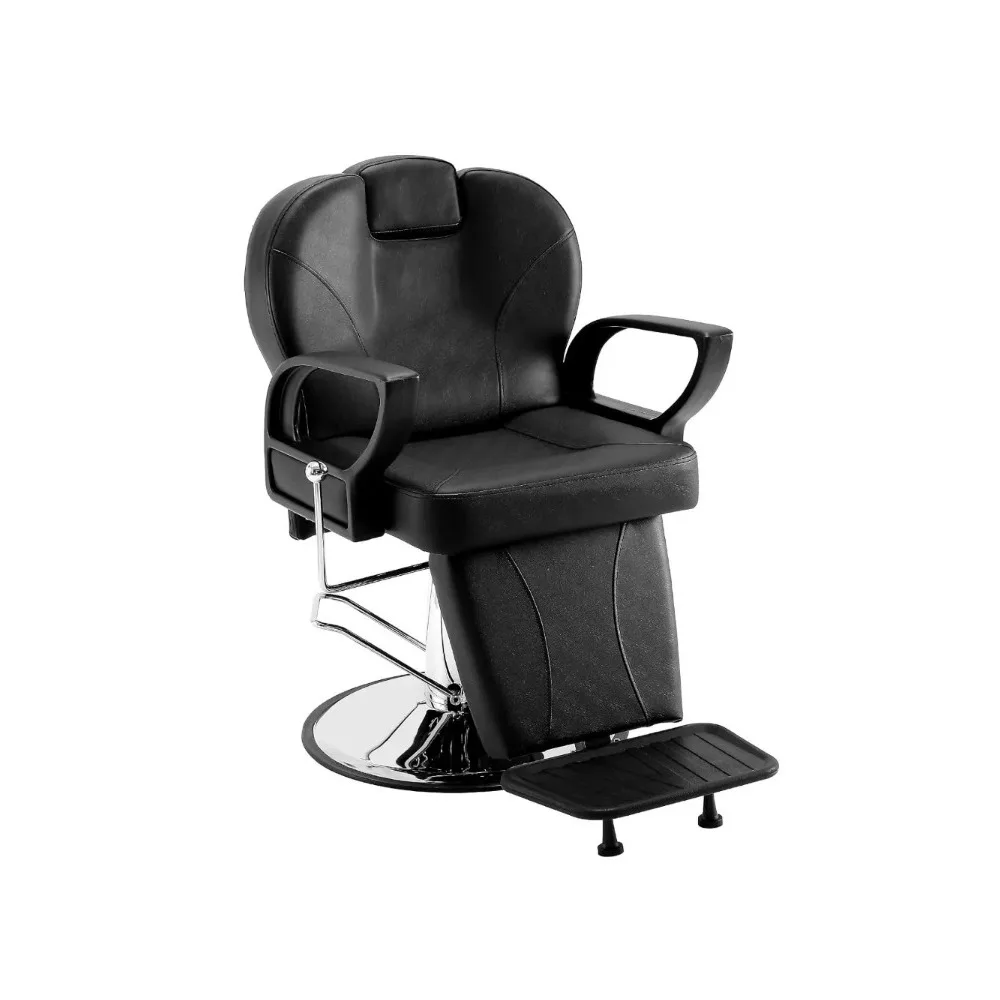 Barber Chairs,Max Load Weight 330 Lbs,360 Degrees Swivel 90°-130°Reclining Black Salon Chair For Hair Stylist horizontal and vertical mobile phone bracket phone car holder 360 degrees rotation stand for audi a1 s1 black