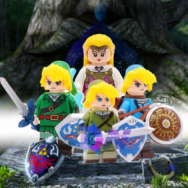 4pcs/set The Legend of Zelda - Link and Princess Zelda Minifigure Gift -  Best Minifigs