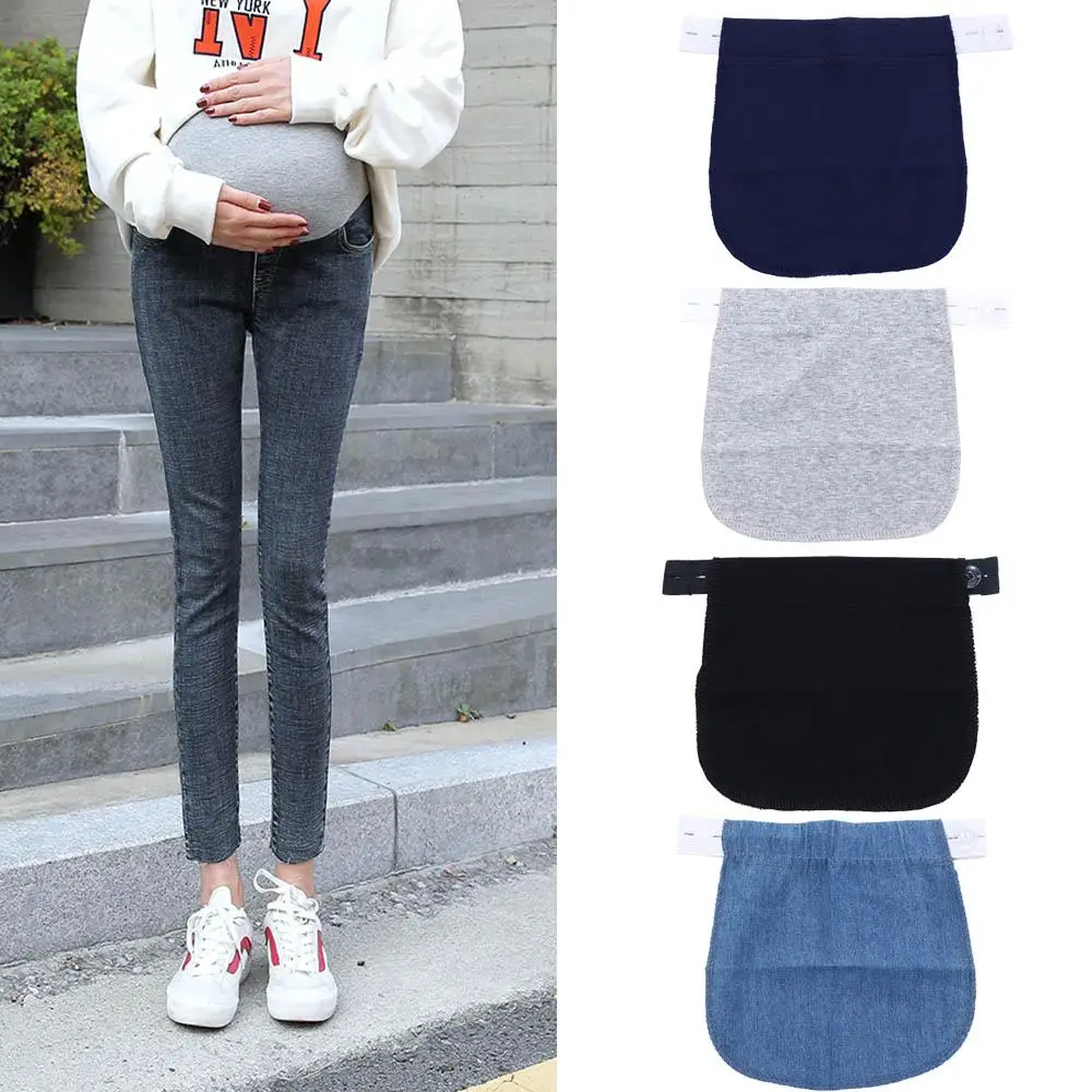 Portable Adjustable Maternity Belt Women Waist Extension Pregnancy Belt Pants Extended Cloth Waist Extender Cloth Maternity Jeans Waist Extender Maternity Waist Extender
