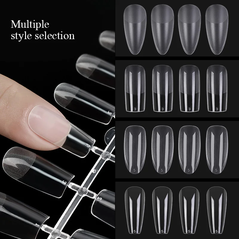 Nail tips 120pcs XXS Short Almond Full Cover Soft Gel Press on Nail Extension System Artificial Supplies