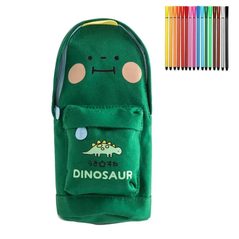 

Cartoon Schoolbag Pencil Pouch Pencil Case Stationery Storage Bag In Schoolbag Shape Large Capacity Pen Case With Zipper Pencil