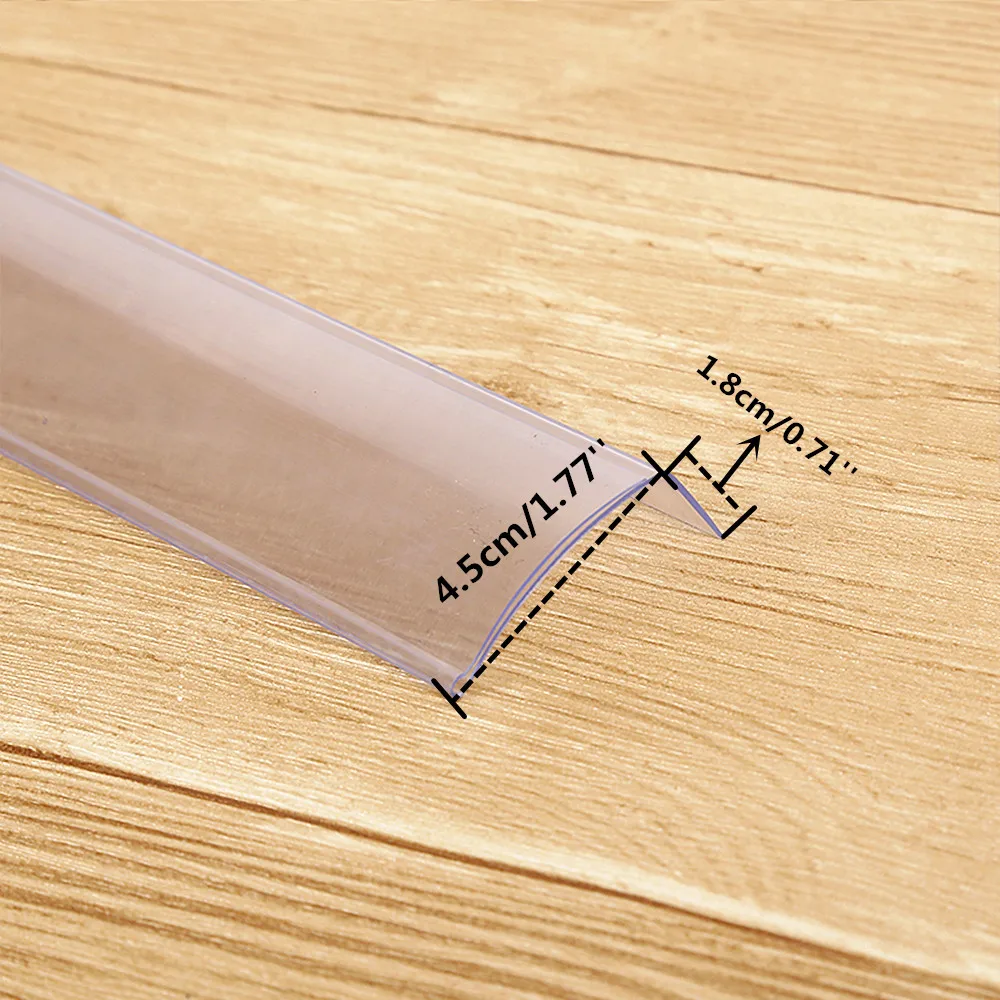 35pcs H4.5cm 곡선 모양의 플라스틱 선반 PVC 데이터 스트립 가격 라벨 카드 디스플레이 클립 홀더 슈퍼마켓 매장 랙