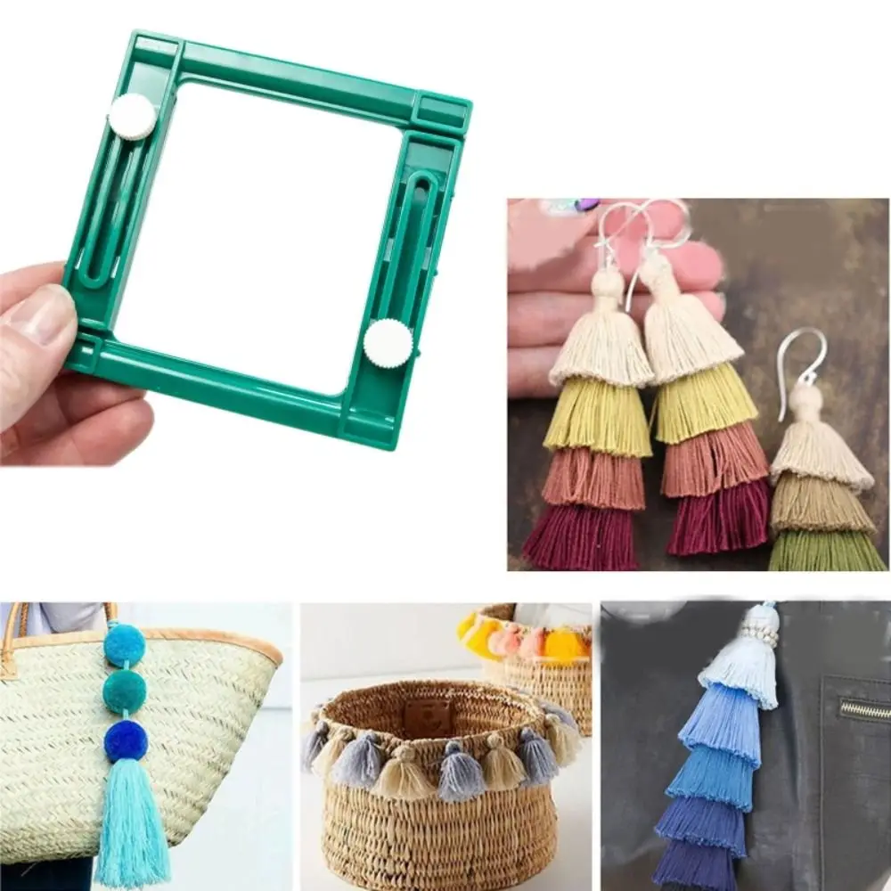 

DIY Craft Manual Hand-knitting Weaving Tools Square Plastic Ajustable Tassel Tool Tassel Maker