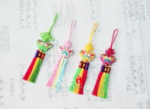 

Hanbok Pendant Korean Original Imported Hanbok Embroidered Butterfly Color Strip Spike Children's Pendant Latest Pendant