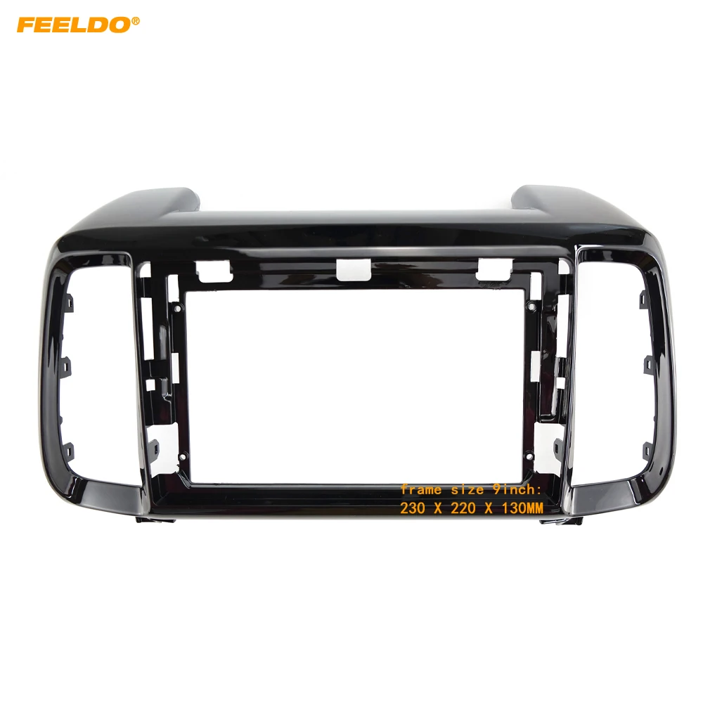 

FEELDO Car Audio 9" Big Screen Dash Fascia Panel Frame Kit Adapter For Hyundai IX35 2018 Fascia Frame #HQ7630