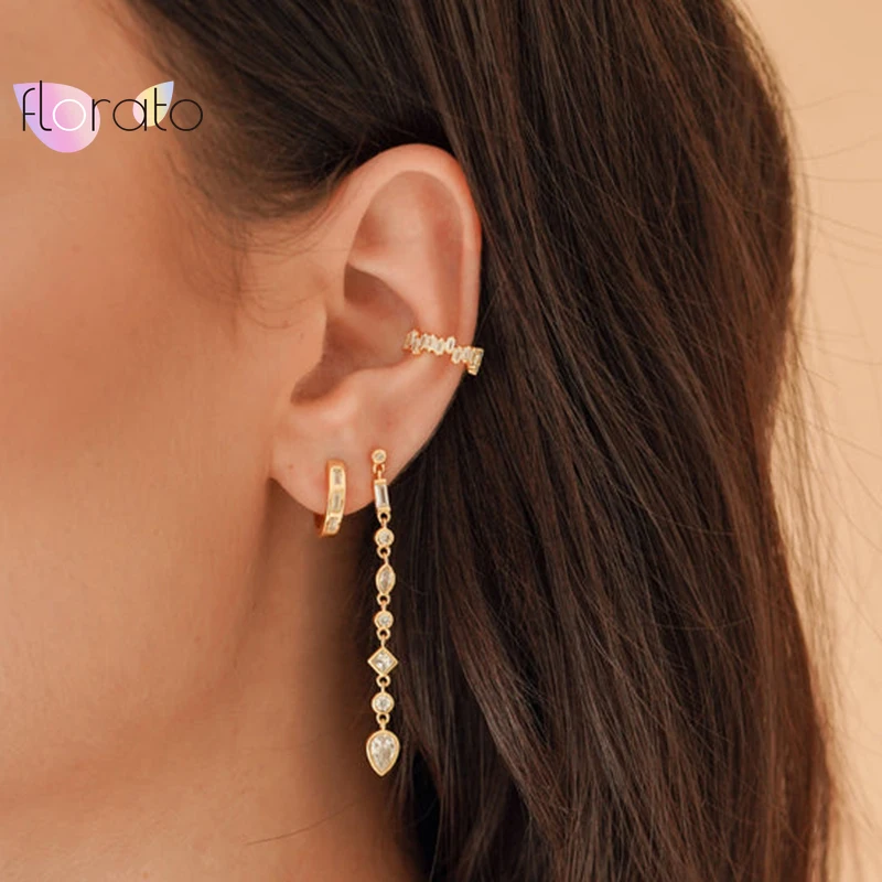 Orecchini orecchio clip corti e grassi punk spessi vuoti, Earcuff a forma di C senza perforazione | SHEIN ALIA