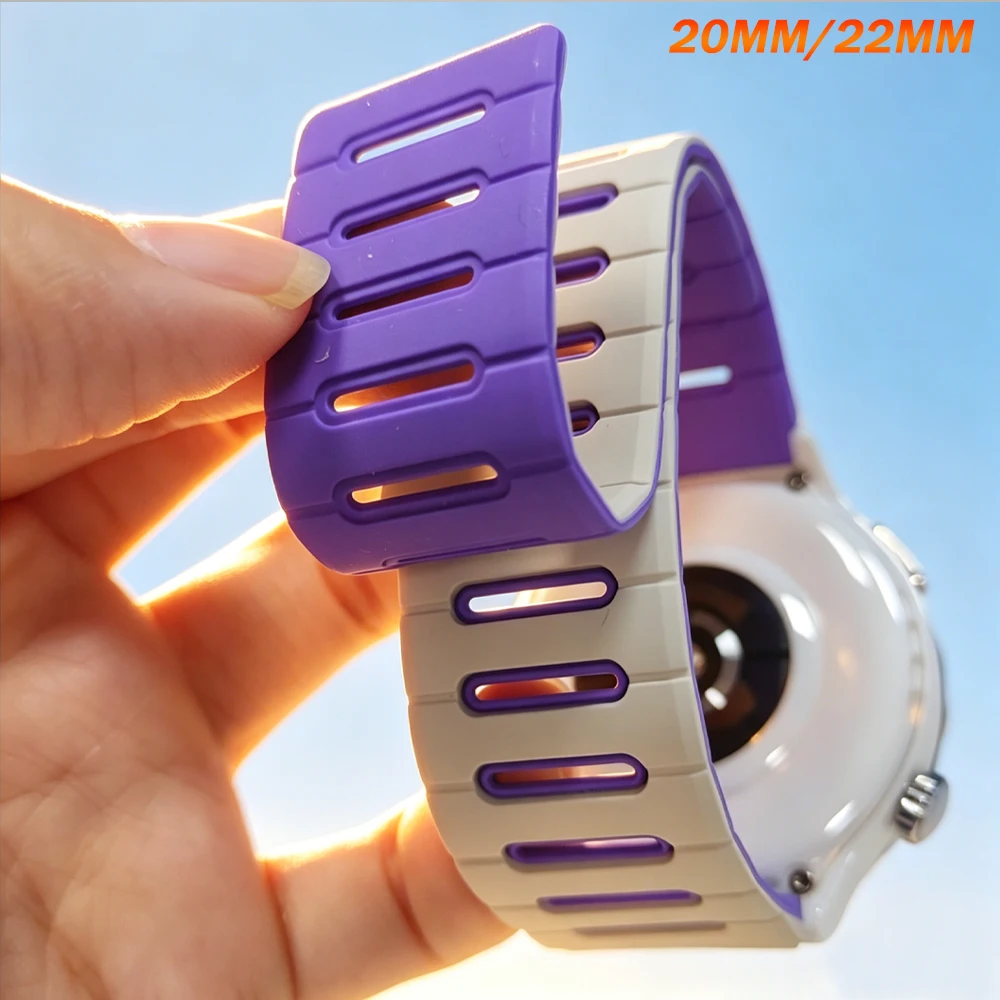 Magnetic Silicone Soft Strap, 20mm 22mm, Universal Bracelet Watchband