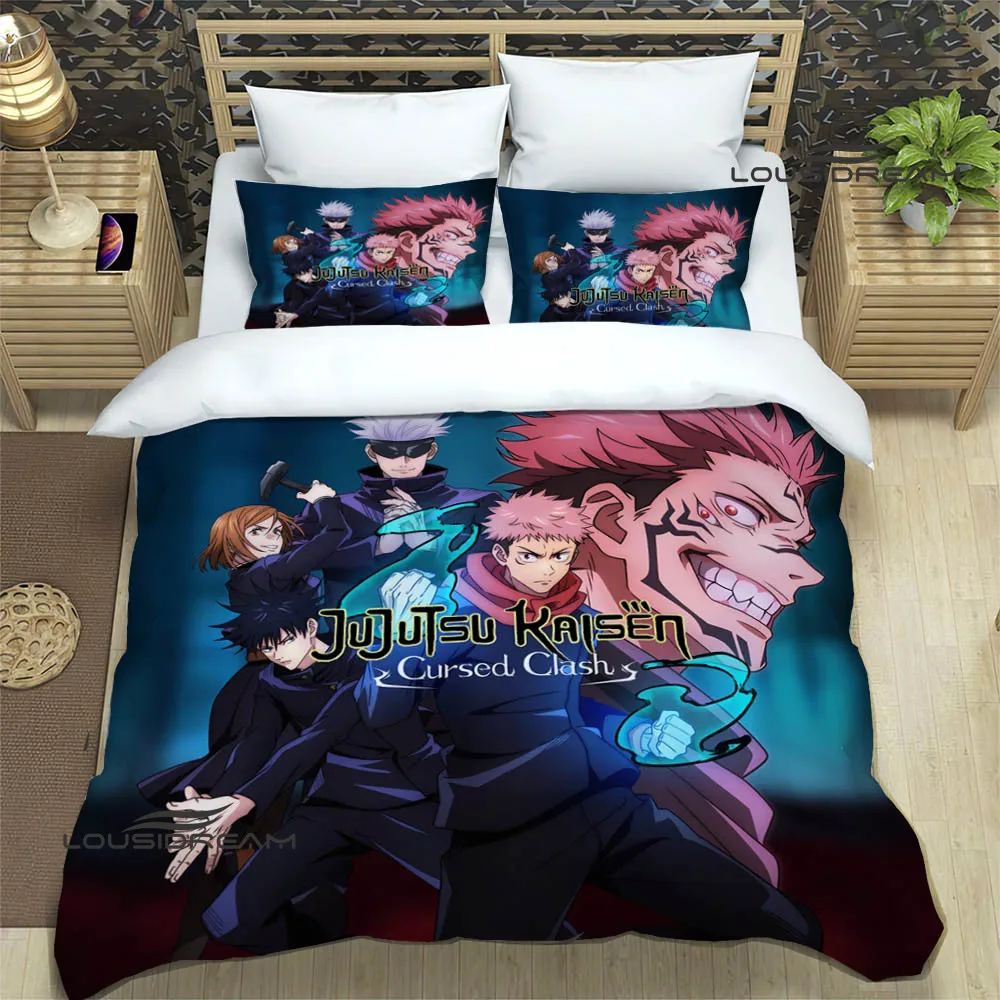 Jujutsu Kaisen Cartoon Bedding Sets exquisite bed supplies set duvet cover bed comforter set bedding set luxury birthday gift 4