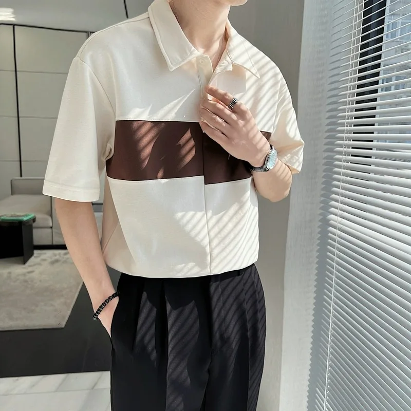 2023 Summer Men's Short Sleeve Top Outdoor Sports Golf Threaded Casual T-Shirt