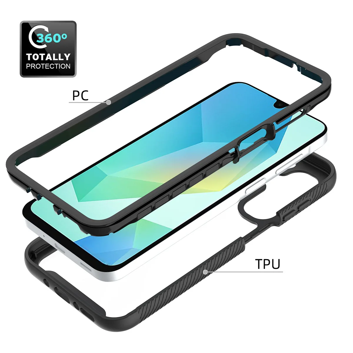 Premium Dual-Layer Shockproof Clear TPU/PC Sky Case Cover