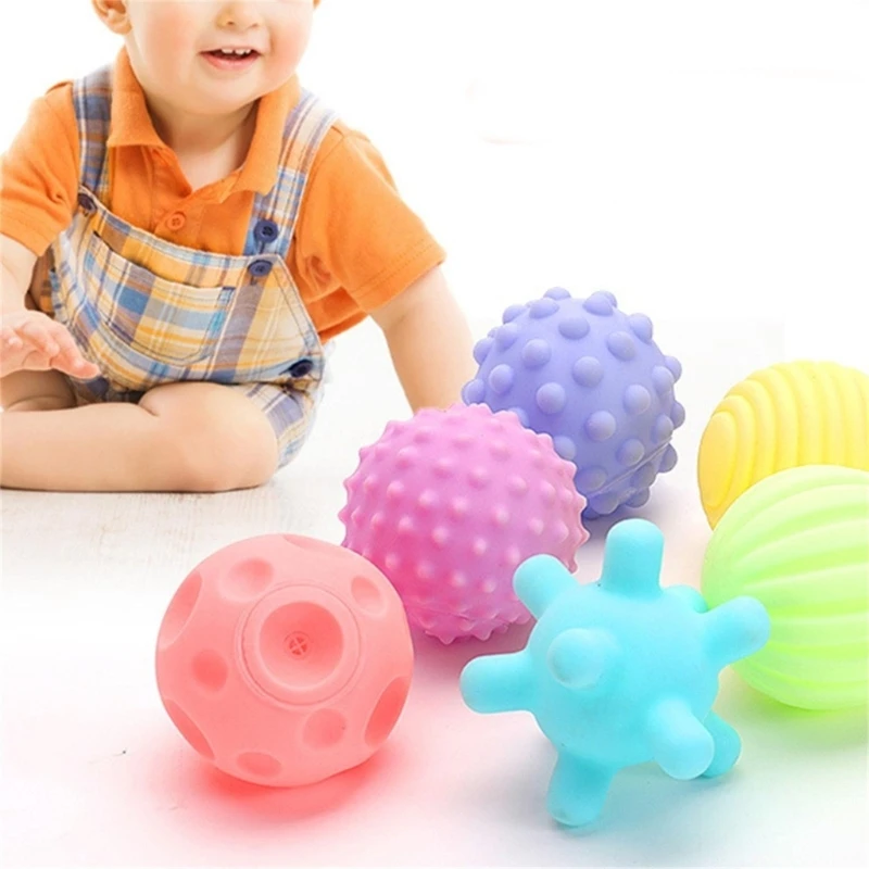 

Montessori Sensory Balls Education Bath Shower Toy Ball for Baby 3M+ 6Pieces