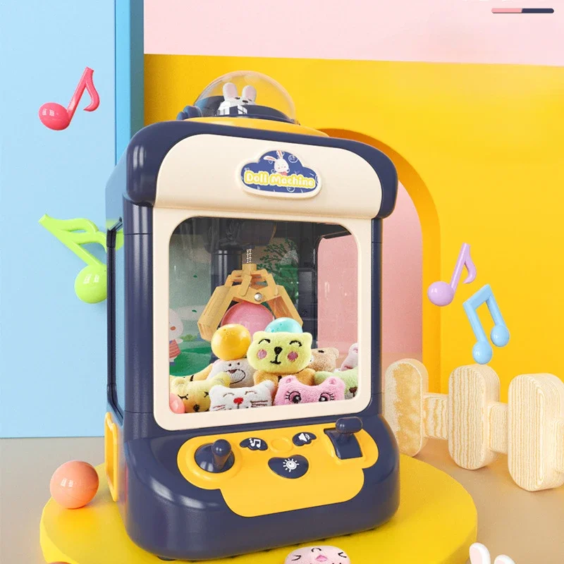 Children's Claw Machine Cute Stuffed Toy Game Console Internet Celebrity Mini Coin Machine Sound and Light Household Girl's Toys 2