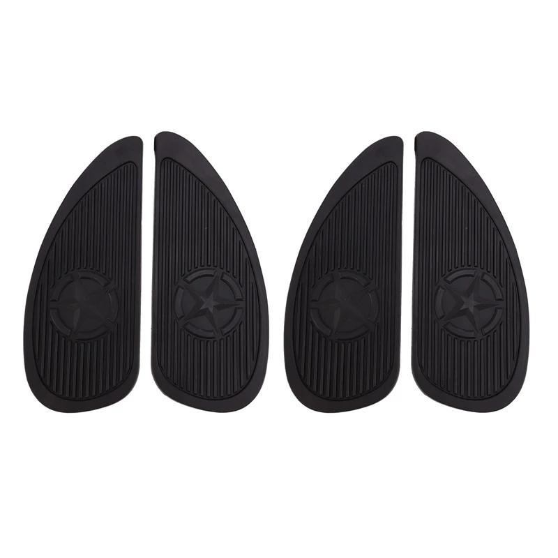 

2Pair Motorcycle Tank Traction Pad Side Gas Knee Grip Protector Anti Slip Sticker For Kawasaki Suzuki Honda Black