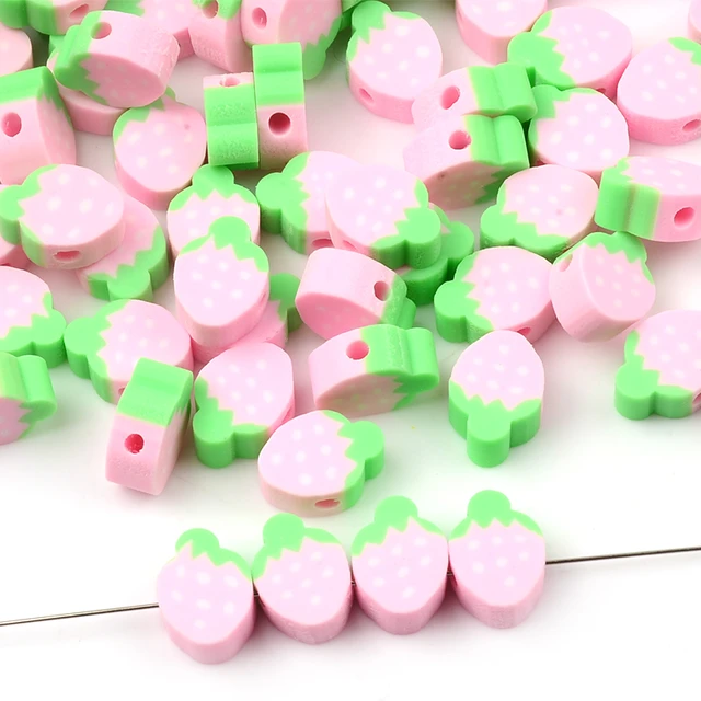 10pcs 3D Strawberry Fruit Handmade Lampwork Beads Spacer Loose Beads for  Bracelets Necklace Earrings DIY Kawaii Jewelry Making - AliExpress