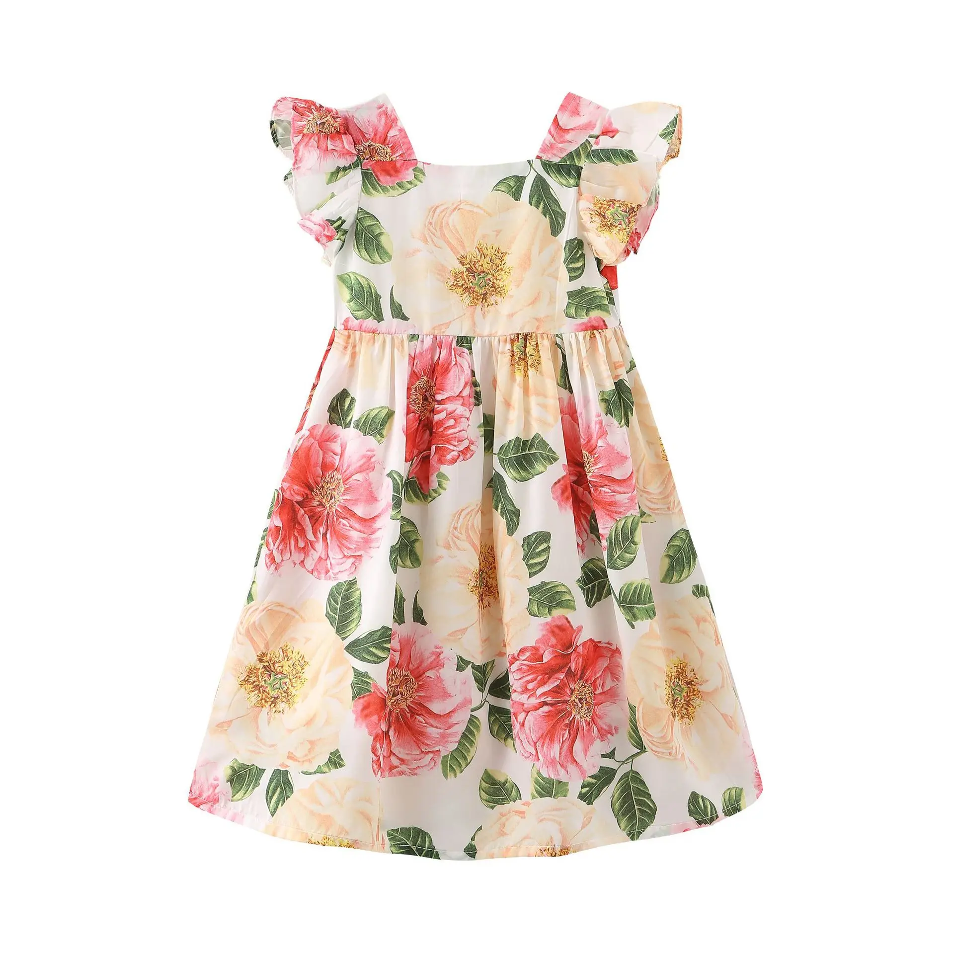 Girls Princess Dress Summer Kids Clothes Printed European Style Party Birthday Toddler Dresses