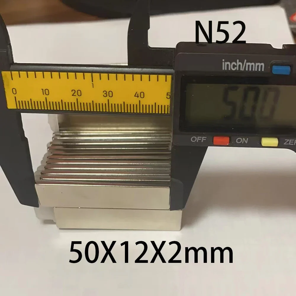 N52 50x12x2 50x12x2.5 Block Neodymium Magnet Super Strong Permanent Magnetic motor original Bar Motor Generator Search Custmised