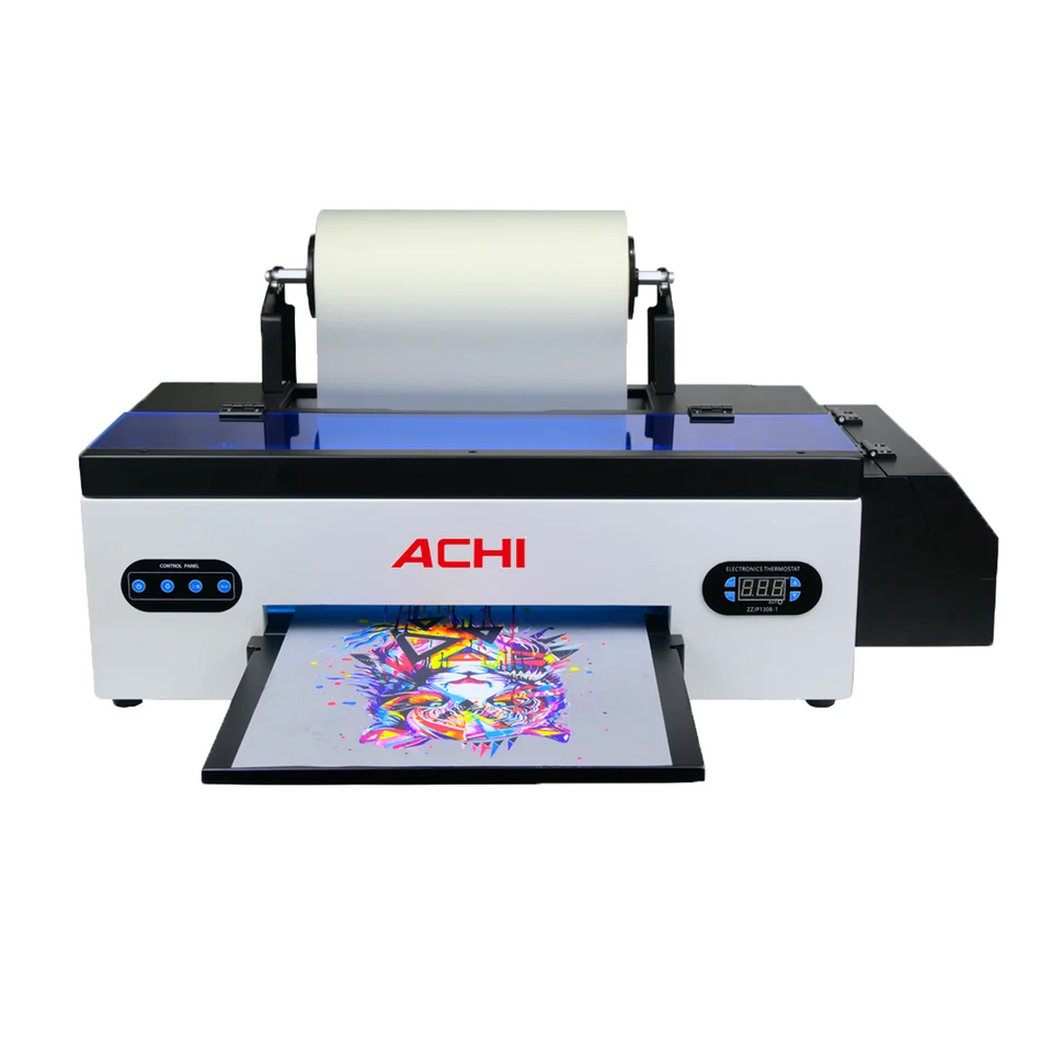 ACHI DTF 전송 프린터, A3 DTF 프린터, 티셔츠 인쇄기, 의류, 후드, 청바지, 섬유, EU, 미국 주식