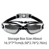 Black 3D Swimming Goggles Myopia 200-450 Frame High-Definition Soft Silicone Waterproof Anti Fog Swimming Goggles For Men Women 6