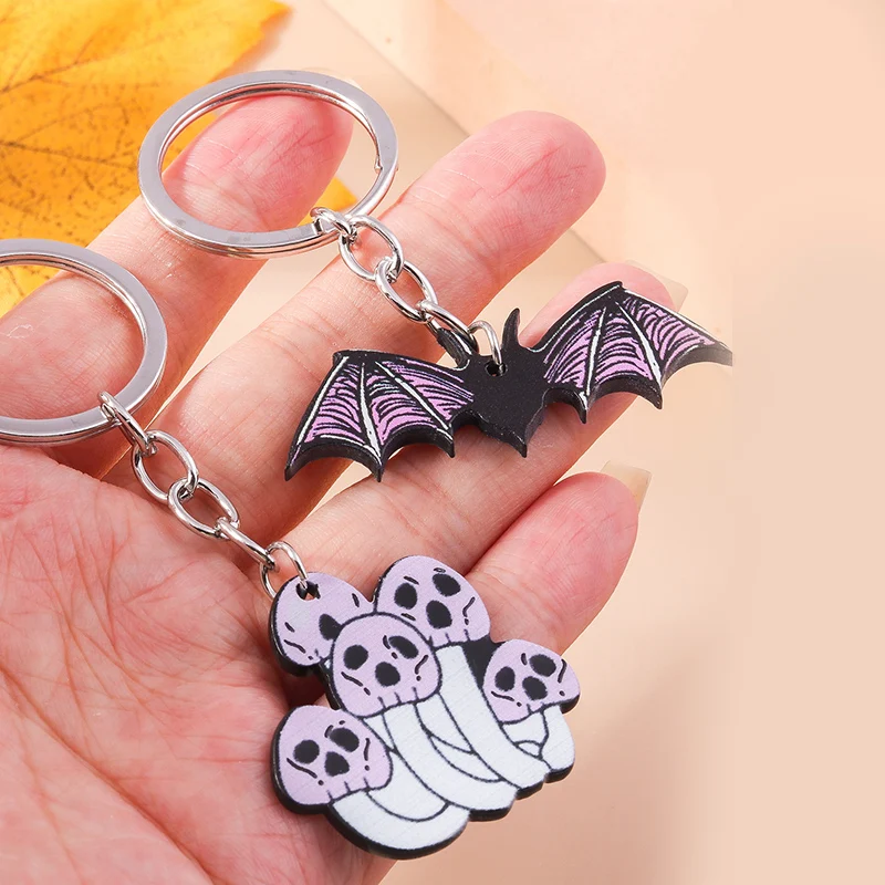 2 Stück Schädel Schlüssel bund Halloween Geist Krallen Schlüssel ring Anhänger für Männer Frauen Handtasche Dekor Charms DIY Schlüssel anhänger Schmuck Geschenke – Detail 7