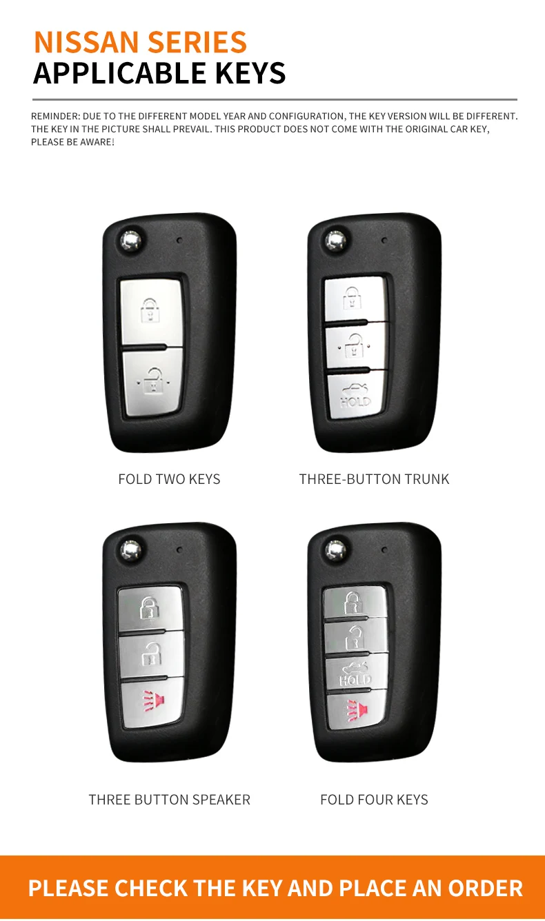 Custodia per chiave a scatto per auto in pelle di metallo Shell per Nissan Qashqai J11 X-trail Murano MAXIMA ALTIMA Juke Protector Fob accessori - S82dc84f395e742a5a51e137fe0fab6dcQ