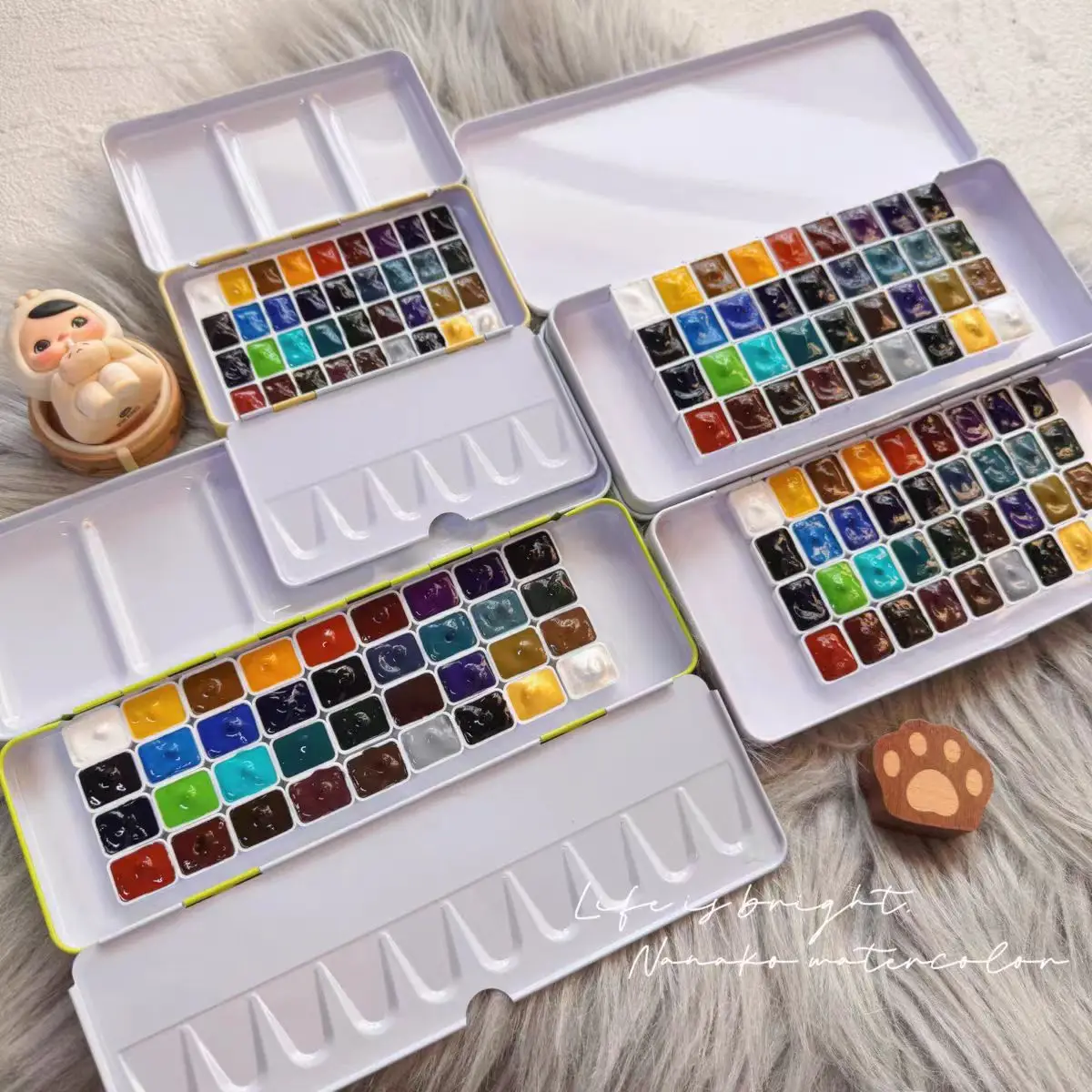 Mijello Two tone Granulation Settling Watercolor Paint Package 34 Colors 0.5/1/2ml Artist Beginner Acuarela Art Supplies 2025 5