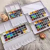 Mijello Two tone Granulation Settling Watercolor Paint Package 34 Colors 0.5/1/2ml Artist Beginner Acuarela Art Supplies 2025 5
