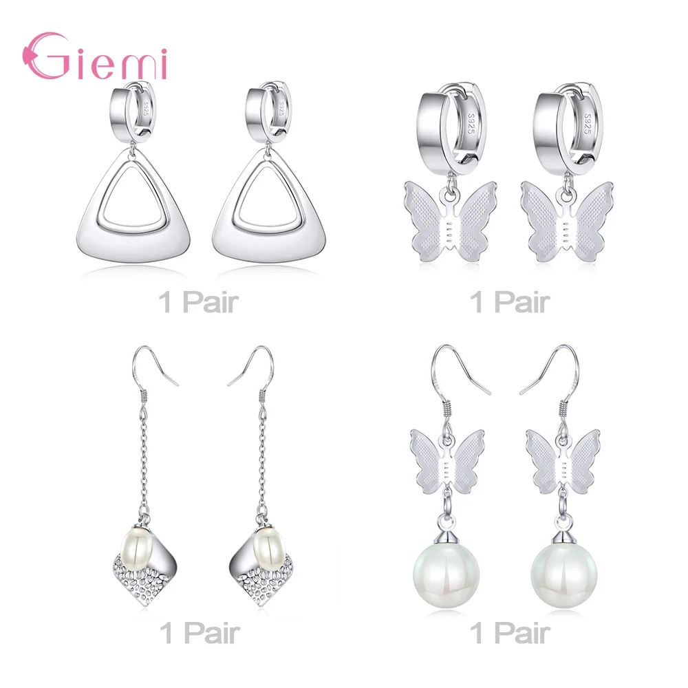 925 Silver Earrings Jewelry Sets Women Girls Wedding Multiple Style Jewelry Accessory One Set silver earrings,womens earrings