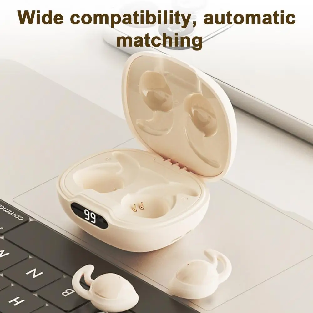 

Earphones Wireless Noise-cancellation Earphones Controls Soft Silicone In-ear Digital Display Sound Experience Silicone Earphone