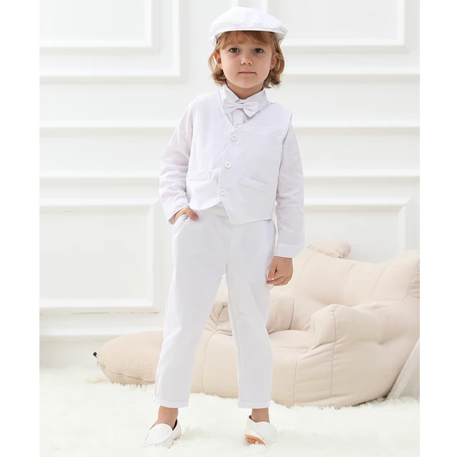 Esmoquin Ropa Para Bebe Varon En Blanco Para Fiesta Vestidos De