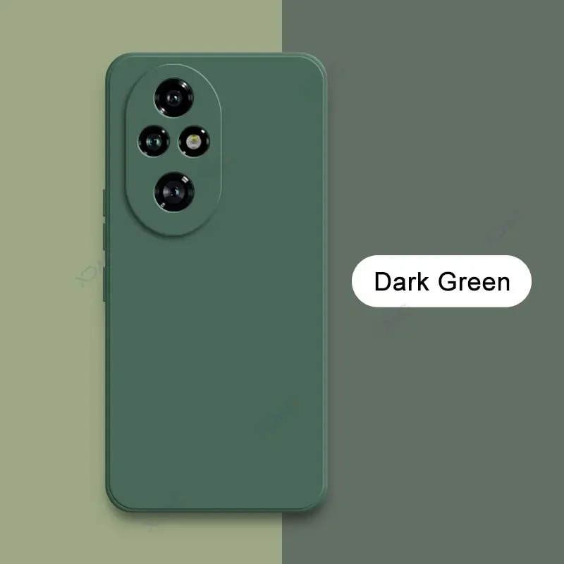 Premium Square Liquid Silicone Phone Case with Lens Protection, Double Liner Design