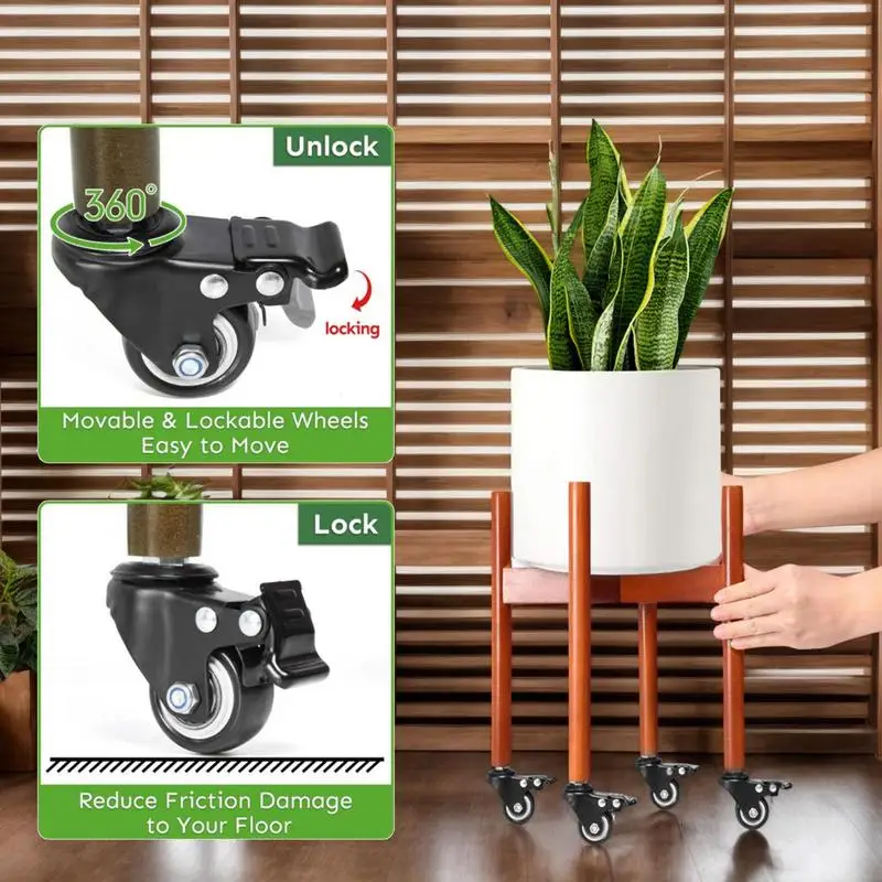 Tall Plant Stand With Wheels Tall Rolling Plant Stand Wheel Plant Stand On Wheels For Heavy Pots Plant Holder Pot Stand For