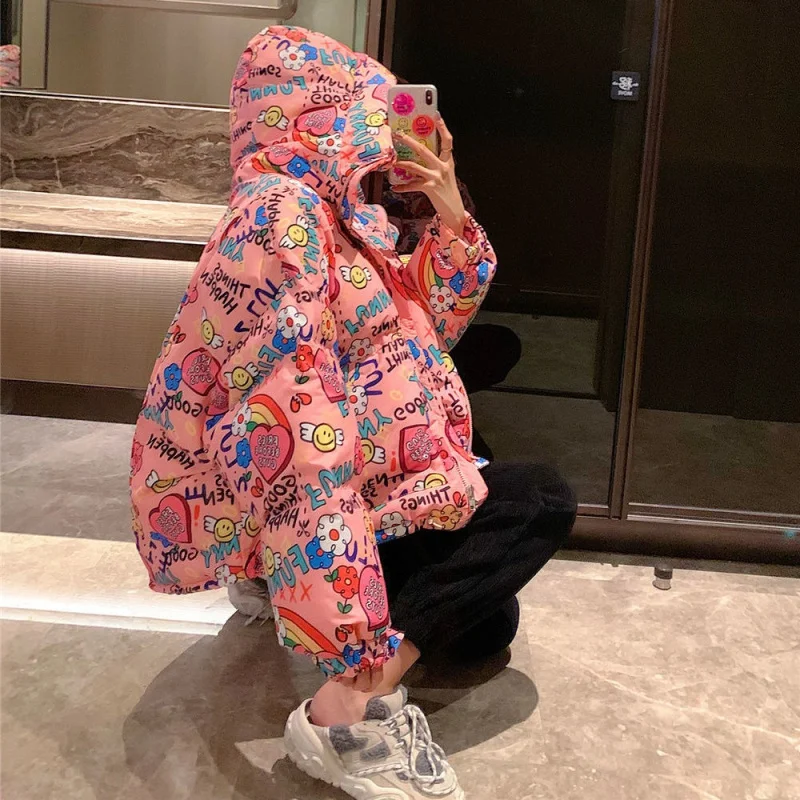 2023 New Women Down Jacket Winter Coat Female White Duck Down Parkas Shortage of Money Outwear Hooded Zipper Overcoat