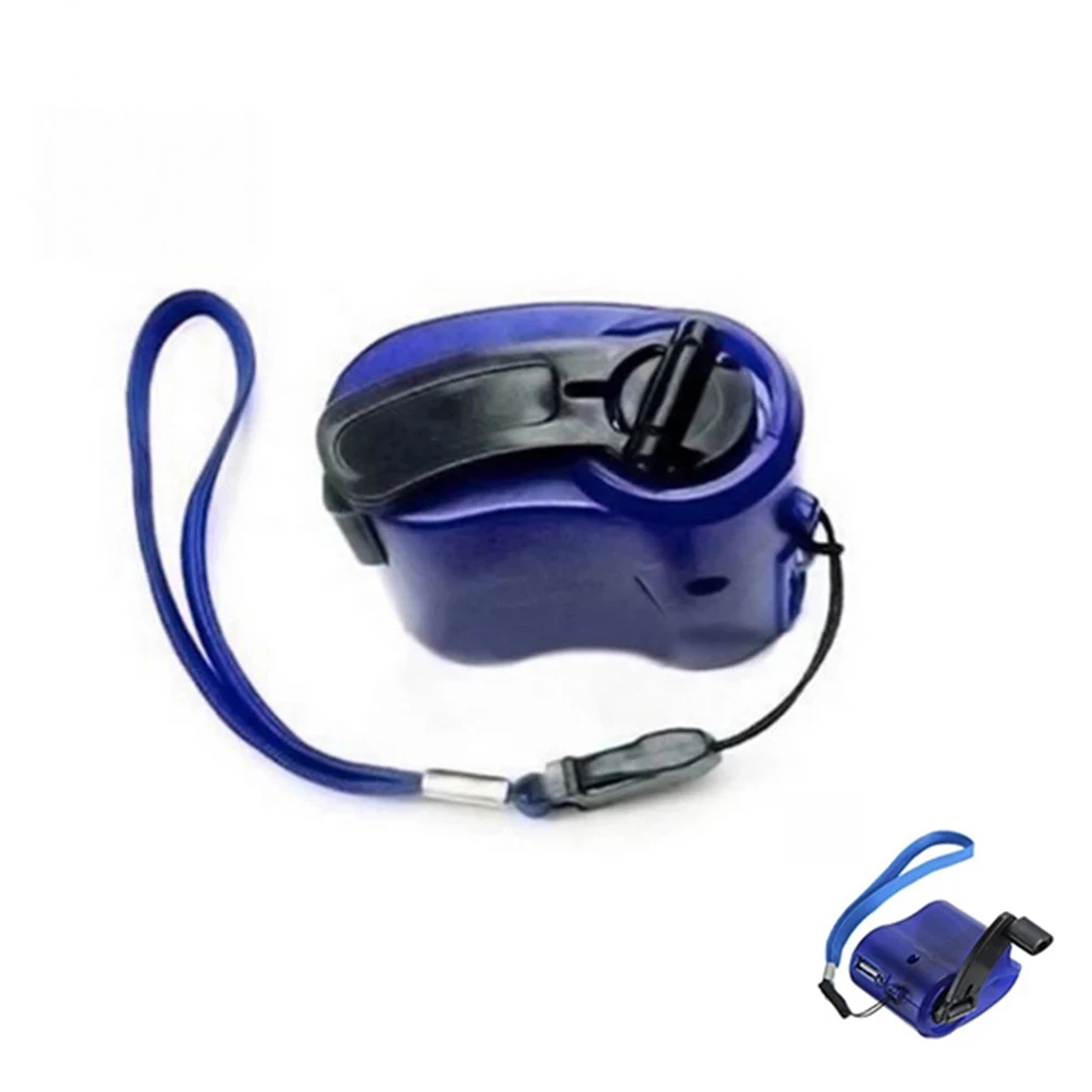 Manual Phone Power Supply LED Light Design Convenient Compact USB Hand Crank Phone Portable for Emergency