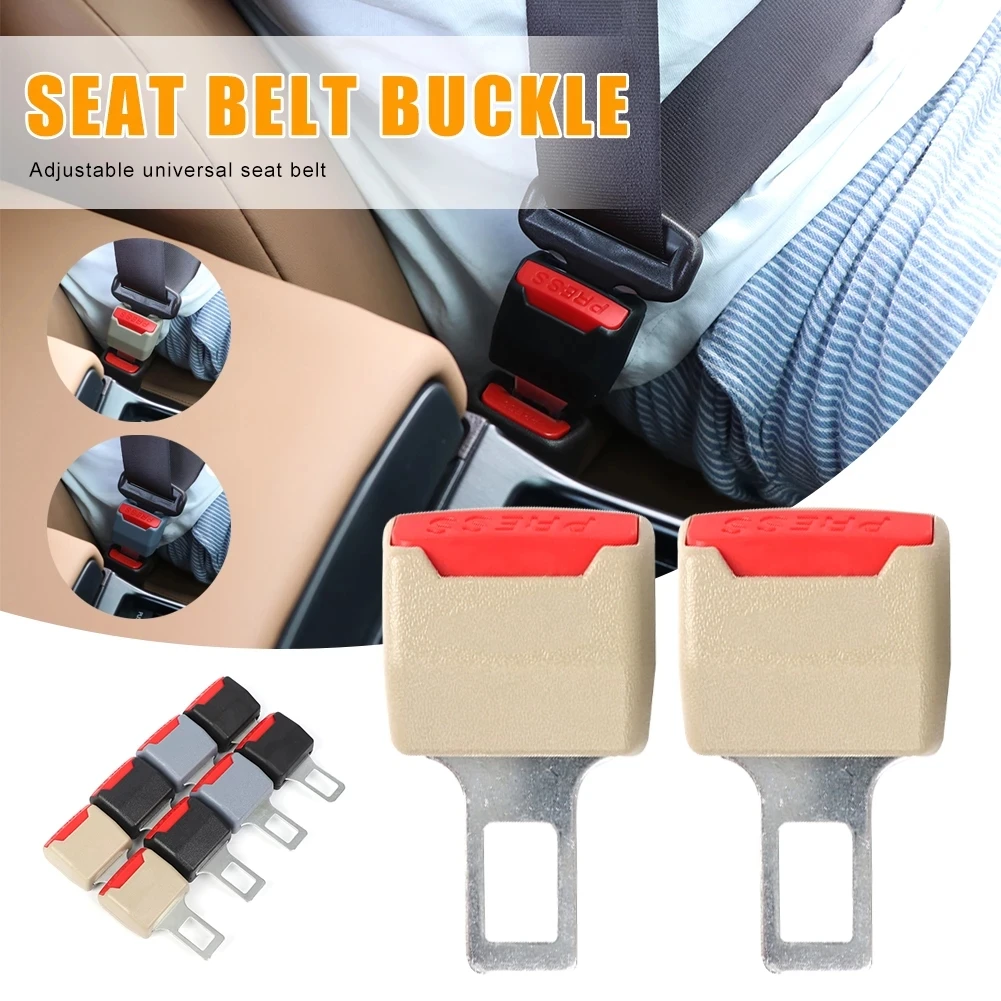2PcsCarSeatBeltClipExtenderSafetySeatbeltLockBucklePlugThick