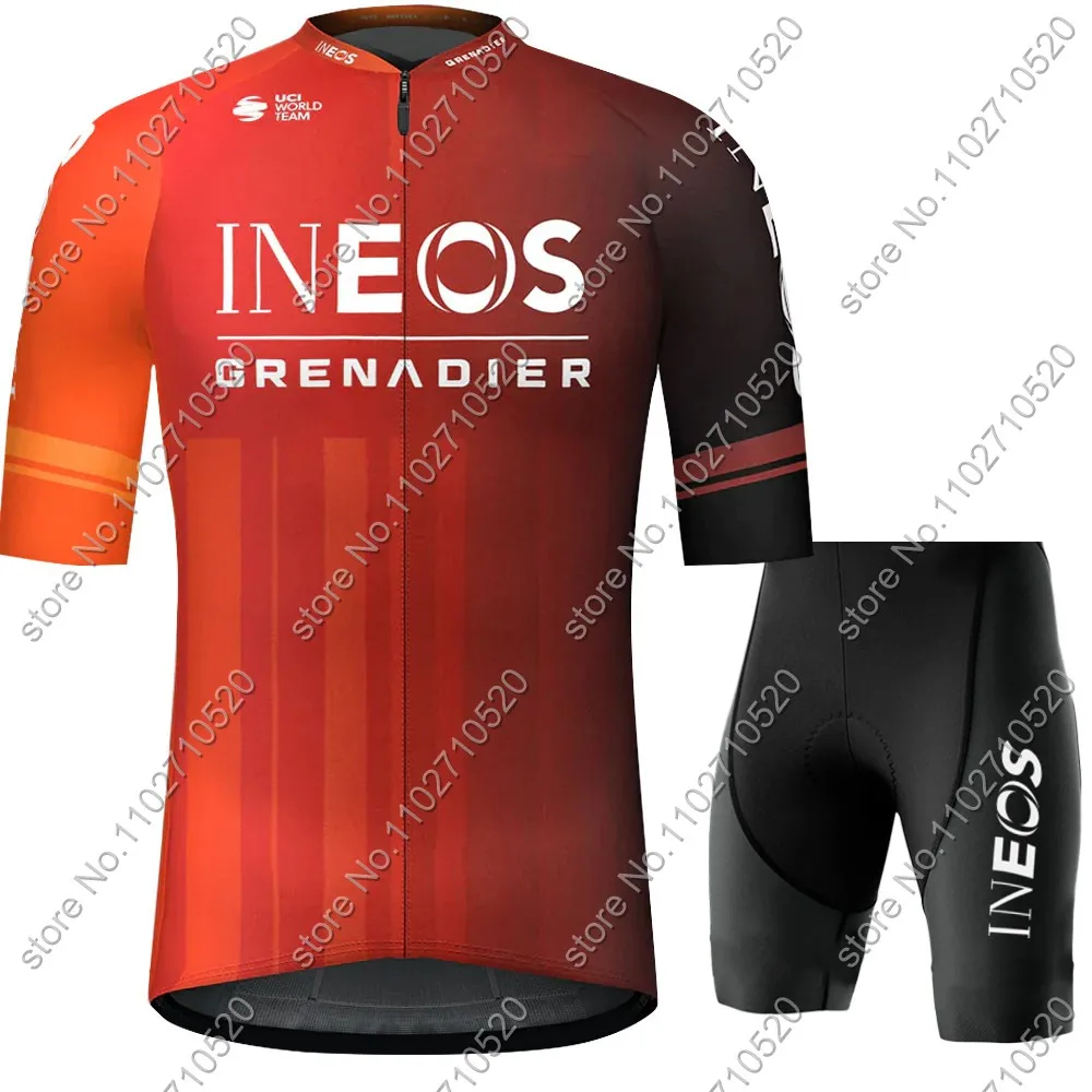 Комплект велосипедной одежды INEOS Grenadier Team 2024, велосипедная одежда, рубашка для шоссейного велосипеда, костюм, велосипедные шорты с нагрудником, MTB Maillot