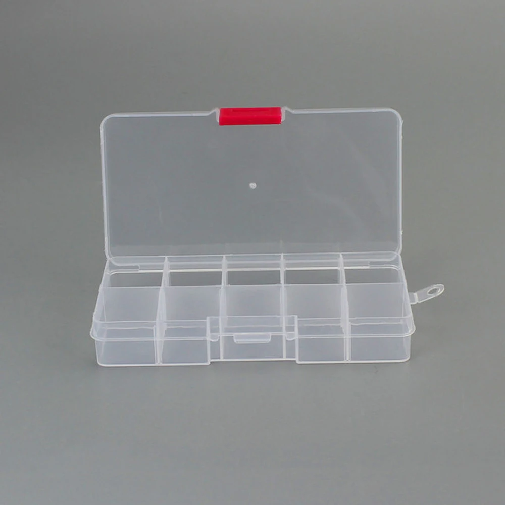 New 10 Compartments Pouch Storage Box Transparent Fishing Lure Square Fishing Box Spoon Hook Lure Tackle Box Fish Accessory Box