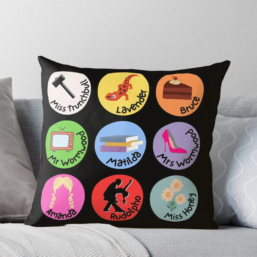 

Matilda Characters Pop Art Throw Pillow Pillow Cases Decorative Pillow Cases Sofa Cushion Cover