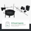 Steel Battery Powered Square Spit for Charcoal Grill 5/16 Inch Square Drive Spit 6