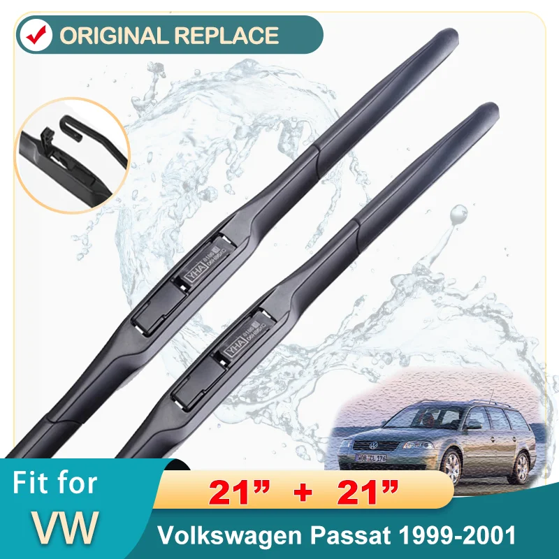 

Автомобильные щетки стеклоочистителя для Volkswagen PASSAT 1999 2000 2001, лобовое стекло, лобовое стекло, передние стеклоочистители, 21 + 21 дюйм, автомобильные аксессуары