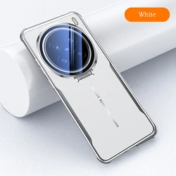 Luxury PU Leather Shockproof Lens Stand Case with Enhanced Lens Protection - Vivo X100 Ultra (White)