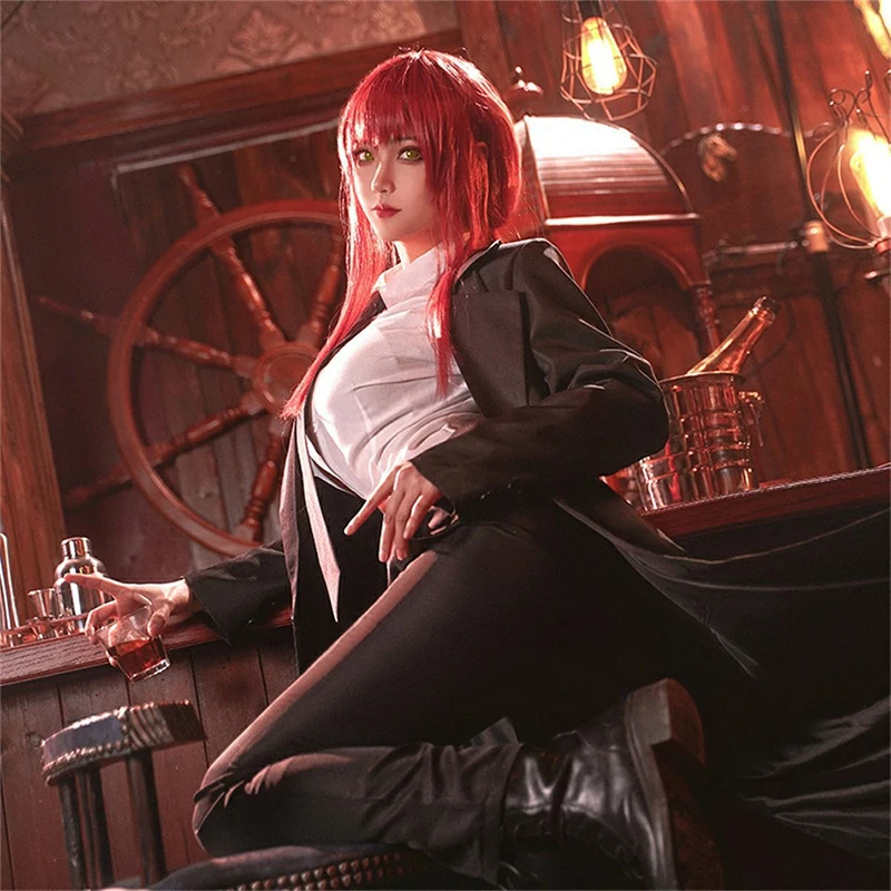 Chainsaw Man Makima Cosplay Costume and Wig 