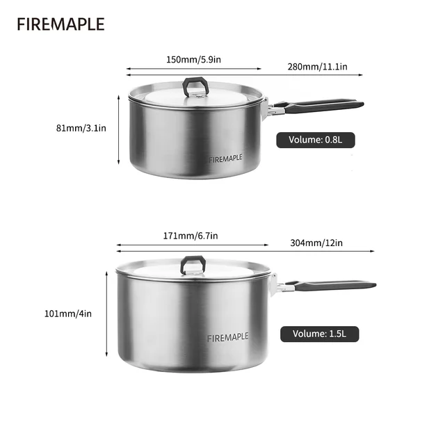 Fire-Maple Antarcti Portable 1 Liter Lightweight Stainless Steel Camping Kettle | Durable and Portable Camp Tea Pot | Ideal for Bushcraft and Outdoor