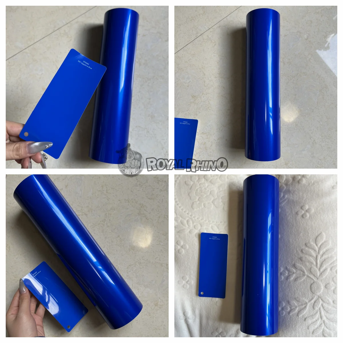 PET ultra bright metallic sapphire blue Self Adhesive PET Film