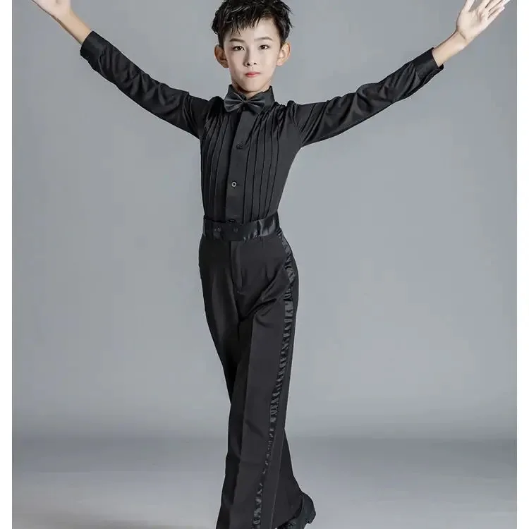 Dance Dress Boys Children Latin Dance Dress Practice Clothes Summer Latin Competition Performance Costumes Shirt Pants Suit