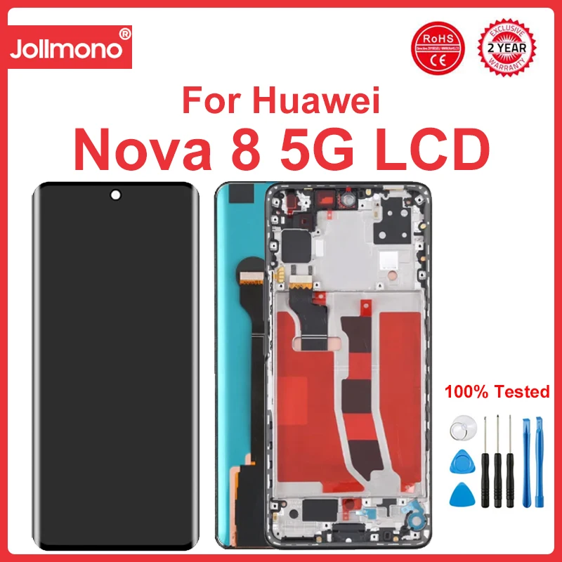 

6.57" Display Replacement for Huawei Nova 8 5G LCD Touch Screen Digitizer Assembly For Nova 8 Nova8 LCD Repair Parts