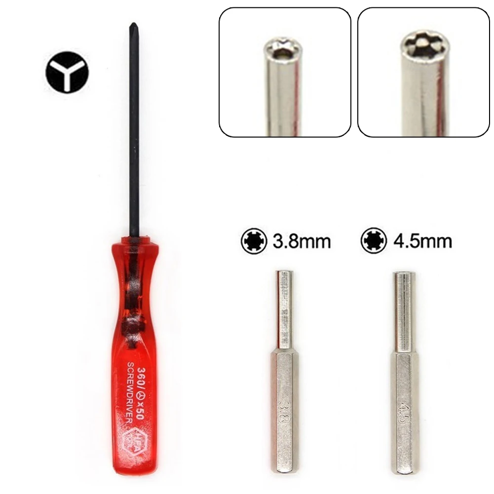 

Security Screwdriver Bit Set 3.8mm+4.5mm+Y Screwdriver Tool Tri-wing Screwdriver For NES/SNES/N64/GameBoy Host Machine
