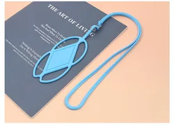 Silicone Smartphone Necklace Lanyard with Adjustable Hanging Strap (Blue)